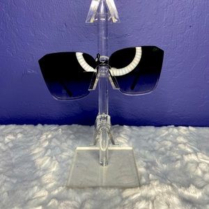 Black fade big lens sunglasses